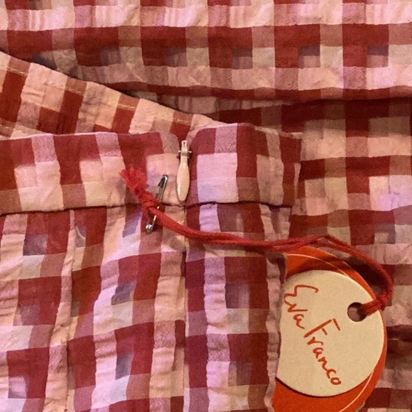 Anthropologie Eva Franco Textured Plaid  Pink Midi Skirt - Regular& Petite - Picture 6 of 6